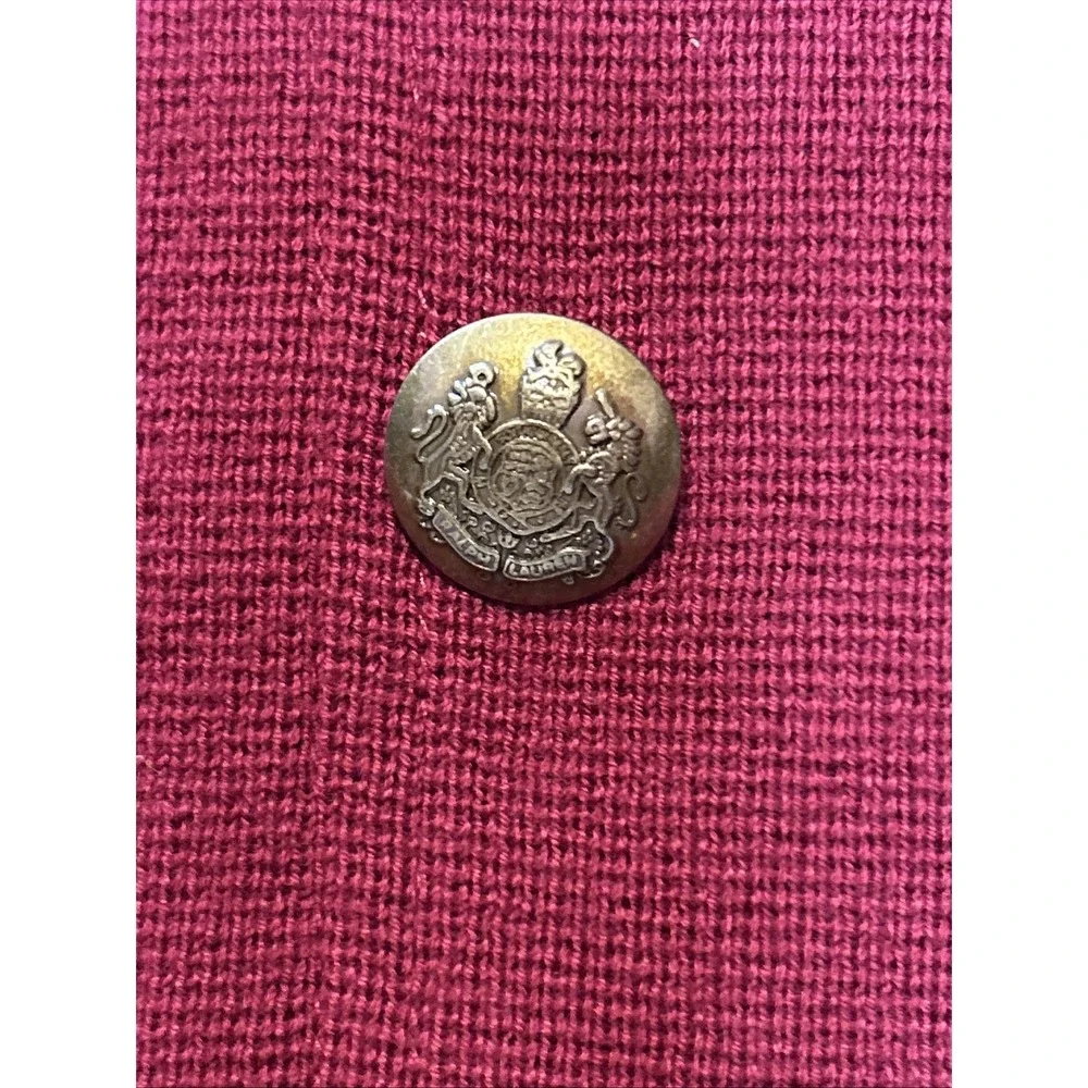 Ralph Lauren‎ Drumeline Showman Blazer Red Gold Button Old Money Quiet Luxury